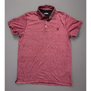 Rugby University Short Sleeve Polo Golf Shirt Mauve Embroidered Logo Large JBHS